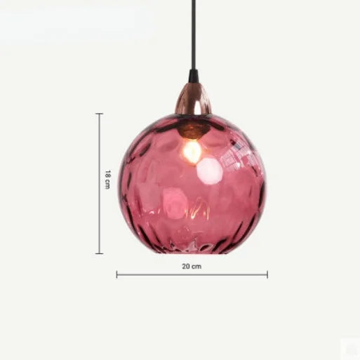 Afralia™ Modern Glass Ball E27 Pendant Lamps for Bedroom Restaurant Chandelier Living Room