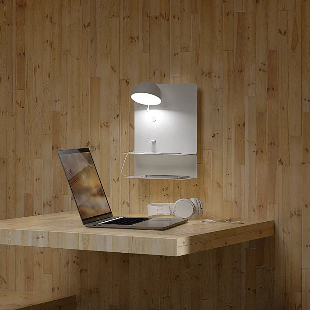 Afralia™ Modern Nordic LED Wall Lamp with Switch USB for Home Decor & Lighting
