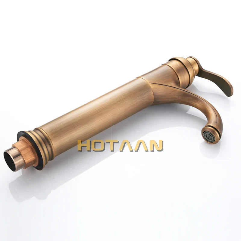 Afralia™ High Brass Sink Faucet Hot Cold Bathroom Tap Basin Faucet YT-5010