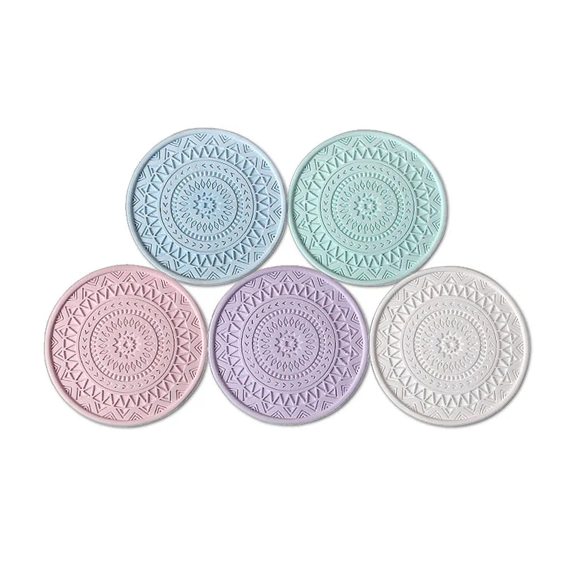 Afralia™ Diatomite Round Coasters: Absorbent, Colourful, Fashionable Drink Mats