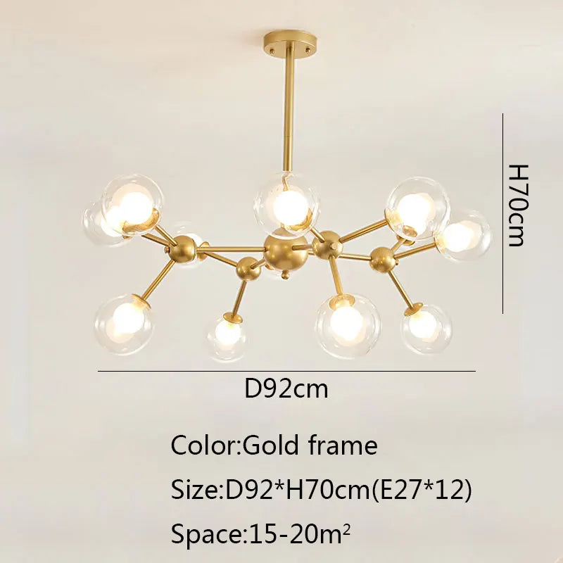 Afralia™ Black Postmodern Sputnik Chandelier for Dining Room and Home Decor