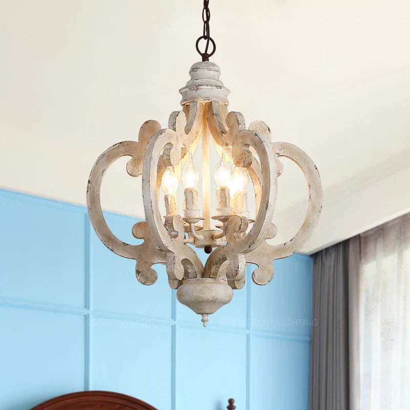 Afralia™ Modern White Chandelier for Baby Room Nursery, Kids Bedroom, Hallway