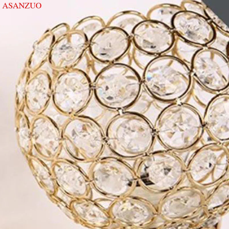 Afralia™ Golden Crystal Wall Lamps - Luxury Lighting Fixtures for Home Decor