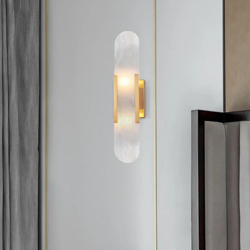 Afralia™ Marble Wall Lamp: Nordic Sconce Light for Living Room, Bedroom, Hotel, Staircase