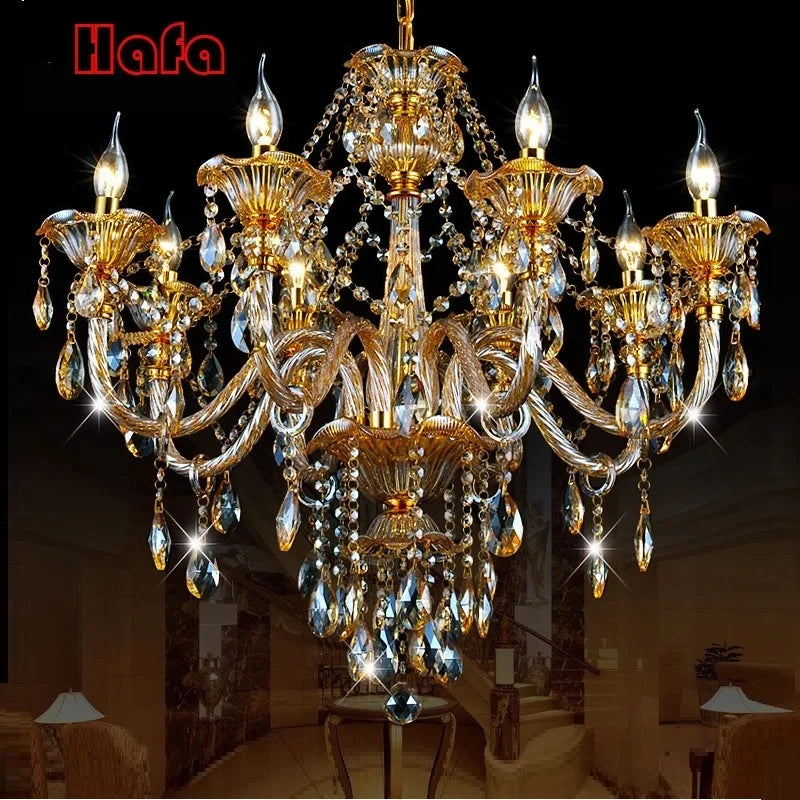 Afralia™ Crystal Chandelier: Luxury Modern Home Lighting Decoration Living Room Indoor Light