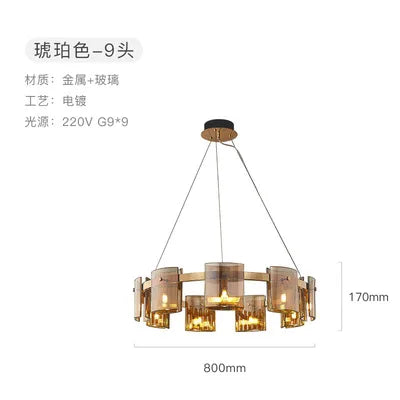 Afralia™ Scandinavian Crystal Chandelier: Elegant Gold & Black Lighting for Home Decor