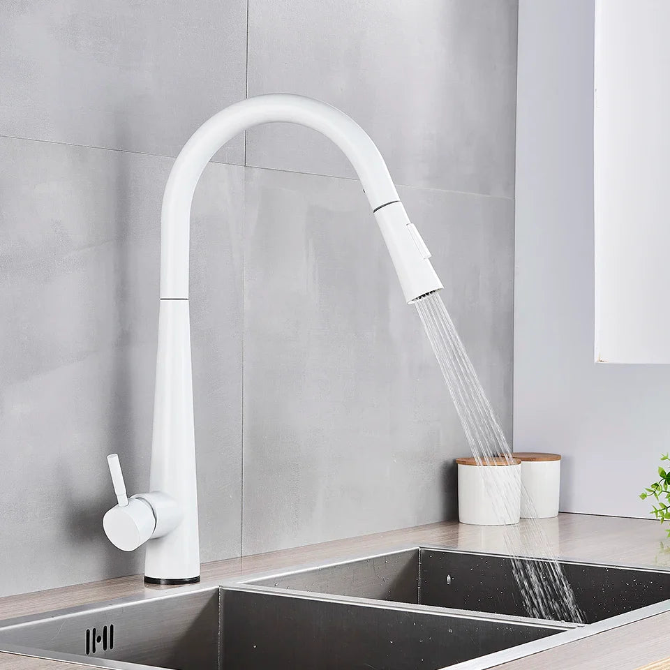 Afralia™ SmartTouch Kitchen Faucet: White/Black Sensor Mixer for Sensitive Control