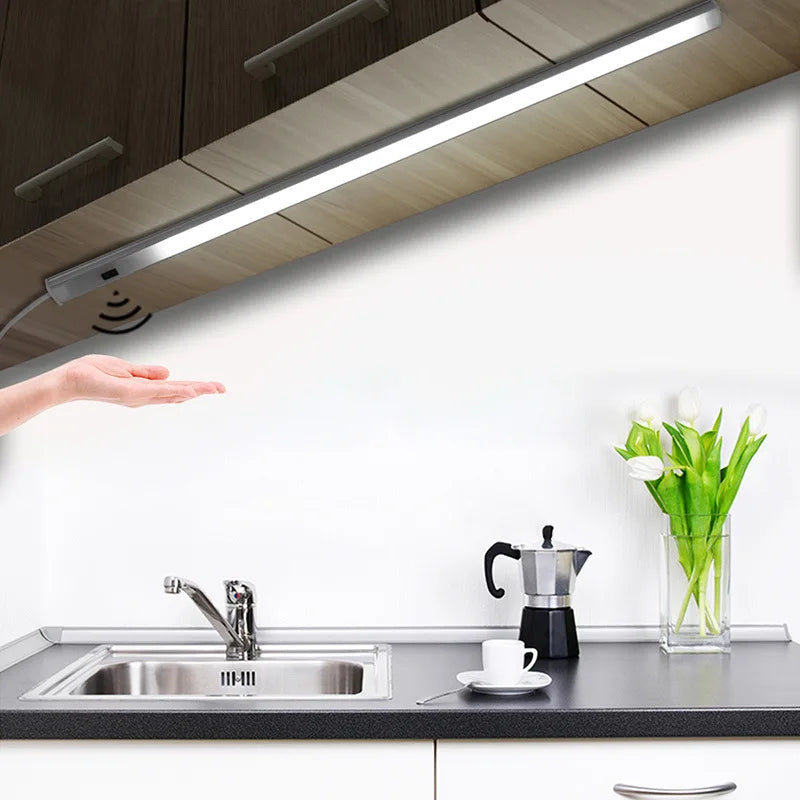 Afralia™ LED Cabinet Light with Motion Sensor - USB Plug, Kitchen Bedroom Closet Night Lamp