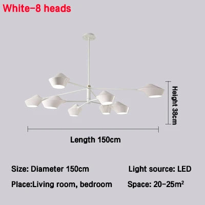 Afralia™ Modern Nordic Chandeliers: Simple Lighting Fixture for Living Room, Dining Room, Restaurant, Hall