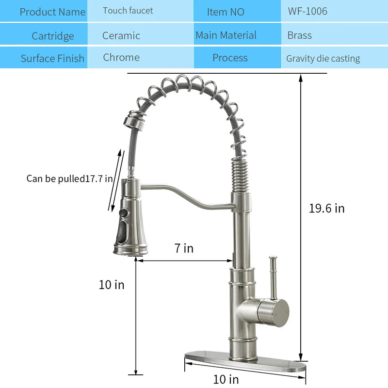 Afralia™ Touch Sensor Kitchen Faucet Rotating Sink Mixer, Smart Water Tap WF-1116