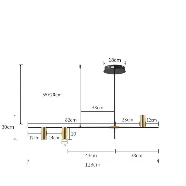 Afralia™ Modern Gold Tube Chandelier: Minimalist Design for Dinning, Bedroom & Home