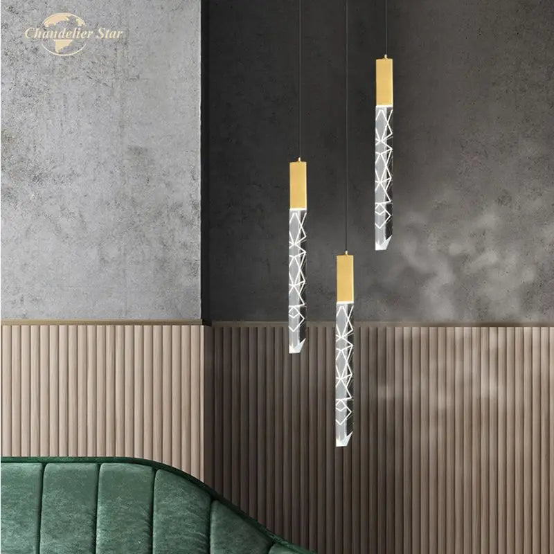 Afralia™ Modern Crystal LED Chandeliers - Stainless Steel Pendant Light for Bedroom, Living Room