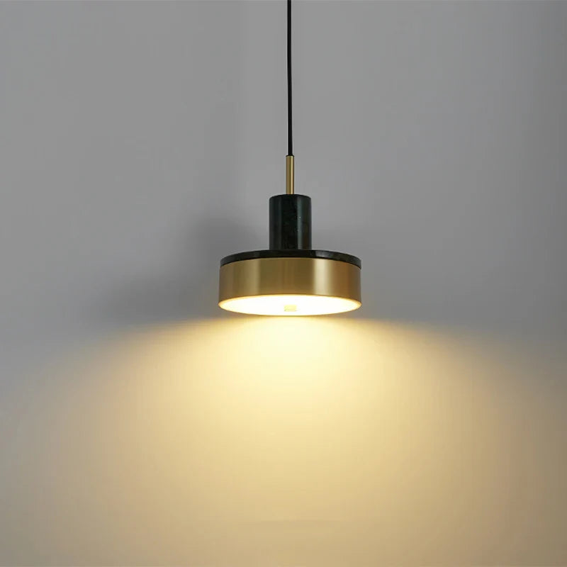 Afralia™ Marble Pendant Light LED Three-Tone Single Head Suspension Lamp