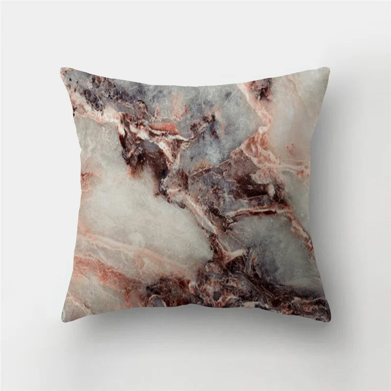 Marble Geometric Pillow Case Rock Texture Cushion Cover for Home Decoration by Afralia™