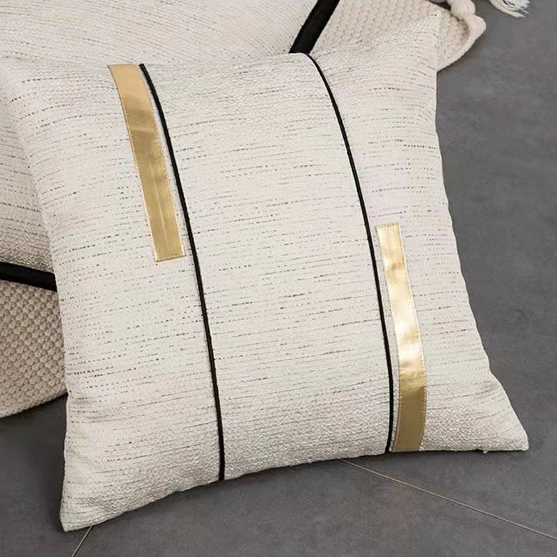 Afralia™ Black Stripe Jaquard Cushion Cover for Home Decoration 45x45cm/30x50cm