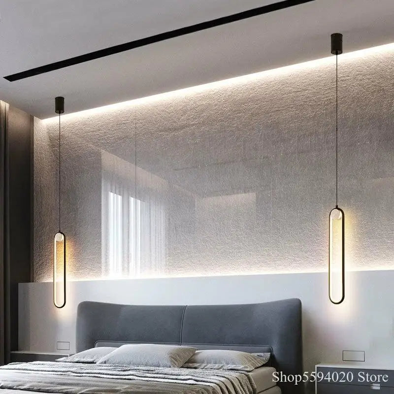 Afralia™ Minimalist LED Chandelier - Modern Bedroom and Living Room Ring Light