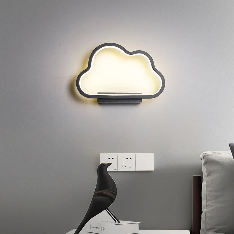 Afralia™ Clouds Wall Lamp: Modern Nordic Kids' Room Sconce – Creative Boy/Girl Bedroom Lighting