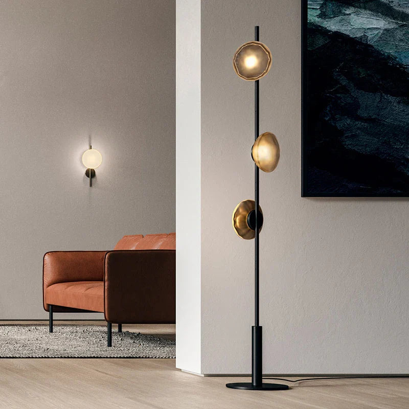 Ceto Glass Floor Lamp by Afralia™ - Vertical Nordic Design for Luxury Living Room