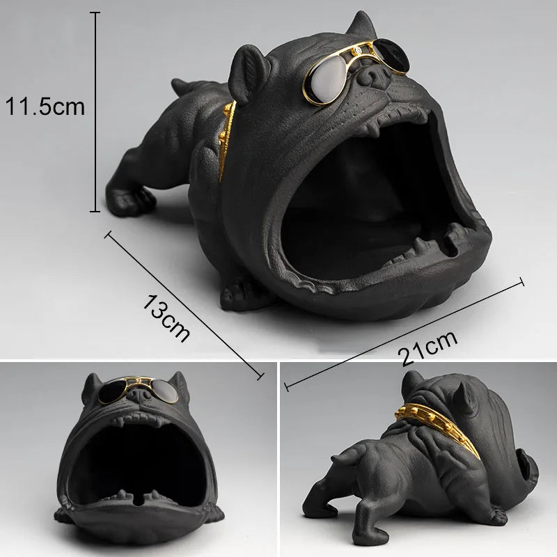 Afralia™ Cartoon Dog Ashtray | Creative Animal Resin Home Decor Gift