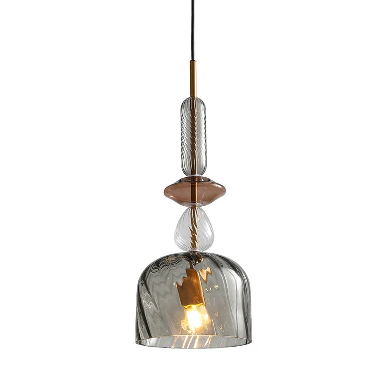 Afralia™ Nordic Glass LED Pendant Lights Modern Colorful Luminaria for Bedroom Living Room