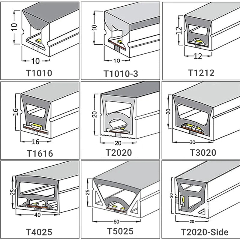 Afralia™ Neon Silicon Tube LED Profiles for Outdoor Linear Strip Lights