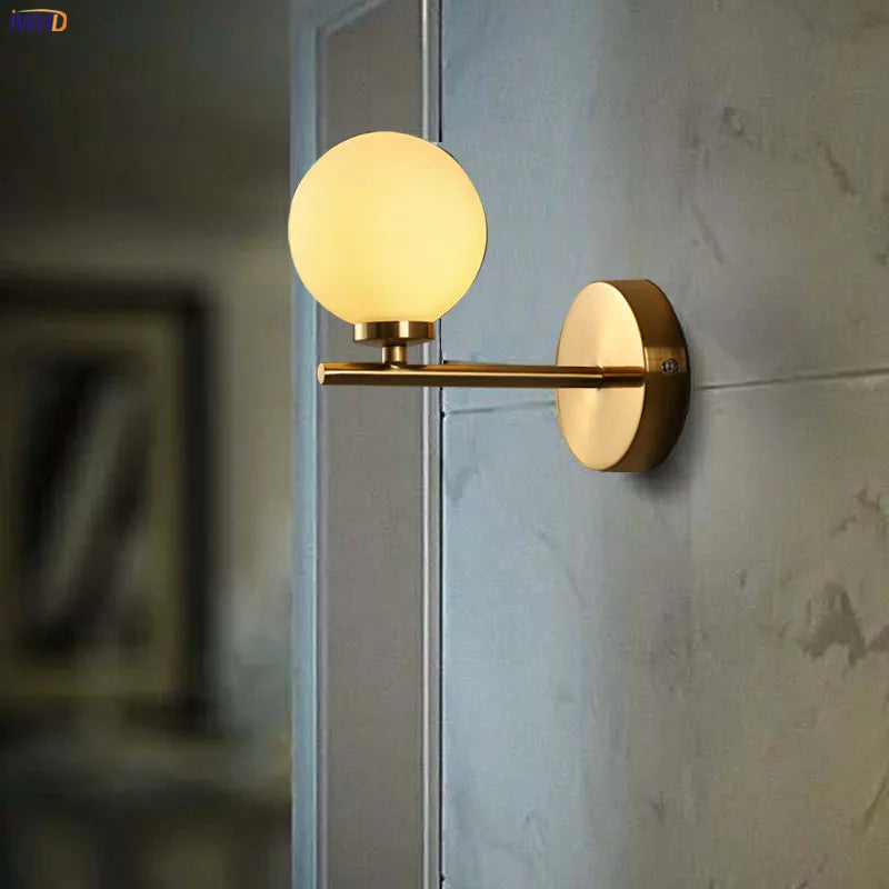 Afralia™ Glass Ball LED Wall Lights Modern Wall Lamp Sconce for Home Lighting