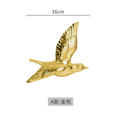 Afralia™ Golden Bird Wall Hanging Modern Decor Pigeon Accessory