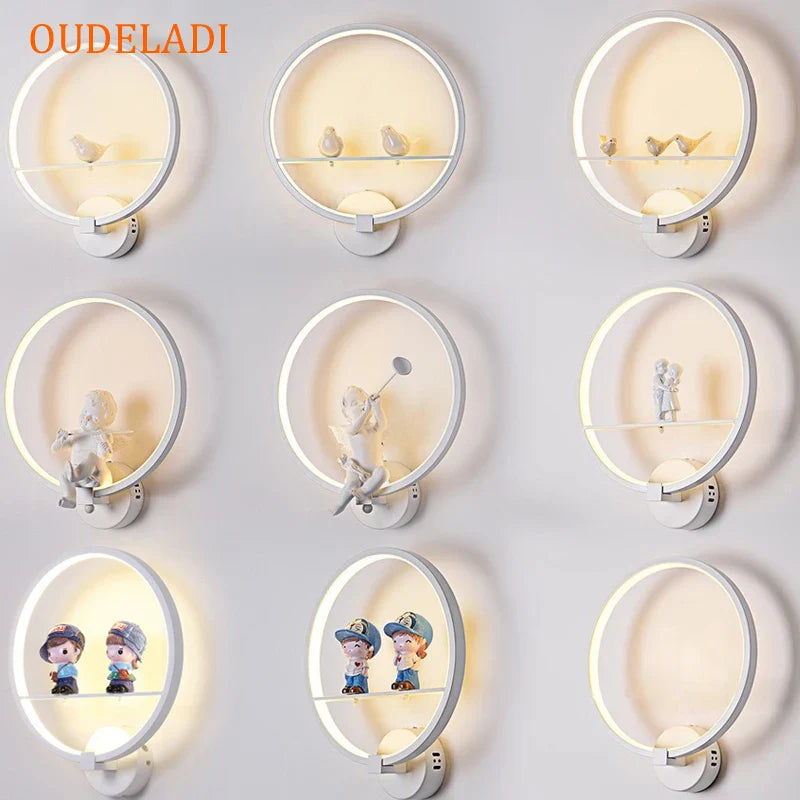 Afralia™ Modern LED Wall Lamps Decorative Interior Lighting for Living Room & Dining Area