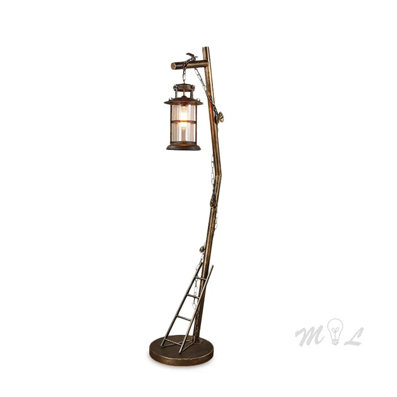 Afralia™ Vintage Industrial Country Floor Lamp for Bedroom Living Room Art Deco Standing Light