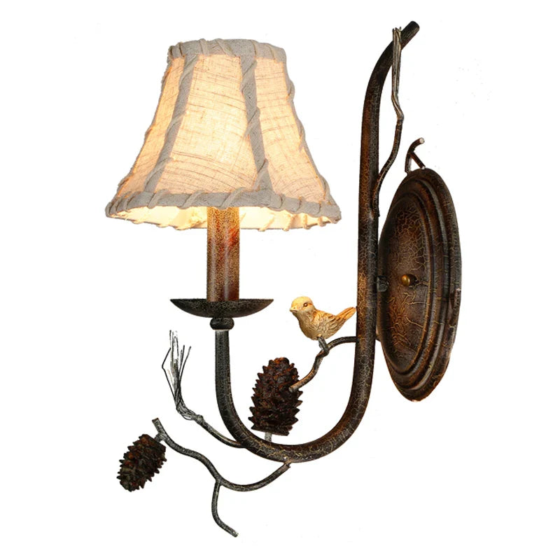 Afralia™ Retro Rural Wall Lamp Bird Branch Scottish Lights for Restaurant Coffee Shop