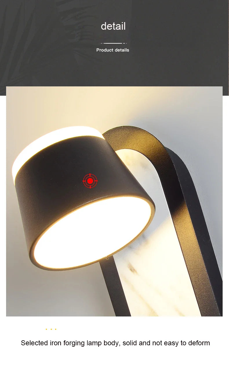 Afralia™ Adjustable Wall Lamp: Modern & Creative LED Bedside Light for Living Room & Bedroom