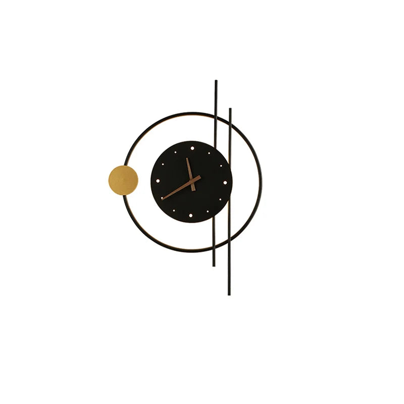 Afralia™ Minimalist Wall Clock Lamp for Living Room Decor