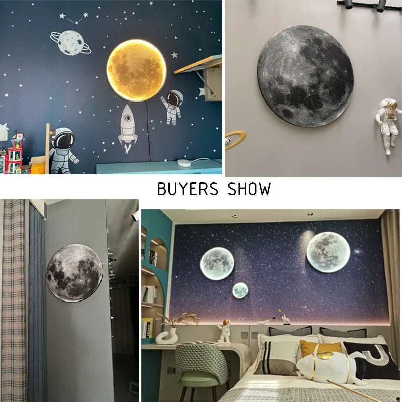 Afralia™ LED Moon Wall Lamp: Modern Indoor Lighting for Bedroom and Living Room Decor