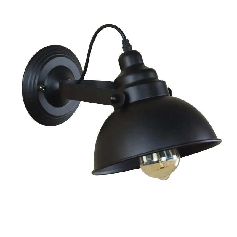 Afralia™ Industrial Black Wall Sconce E27 Wall Lamp for Indoor Lighting