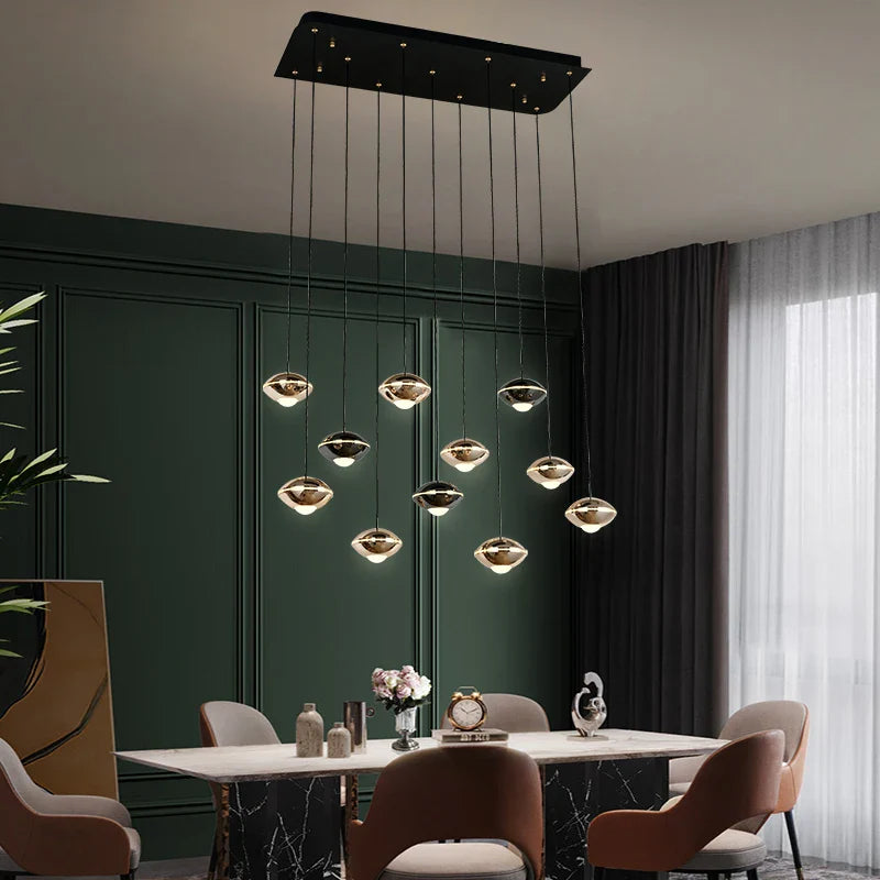 Afralia™ Loft Staircase Pendant Light: Aluminum Ball Droplight for Restaurant Bar Decor