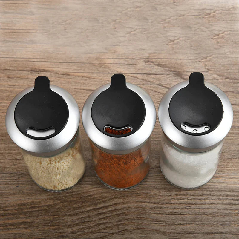 Afralia™ Rotating Spice Jar Seasoning Shaker Salt Sugar Storage Container
