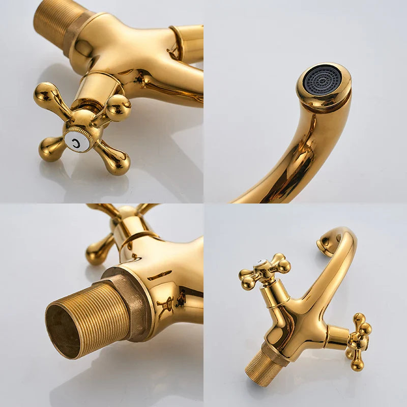 Afralia™ Solid Brass Bathroom Basin Faucet Mixer Tap Single Handle Single Hole Deck Mounted