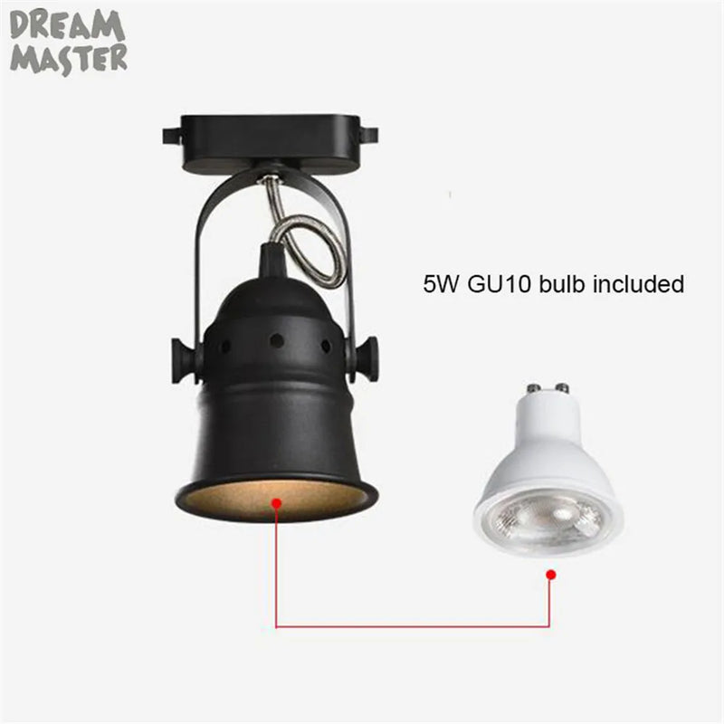 Afralia™ GU10 5W LED Ceiling Spotlight Track Light for Minimalist Spaces