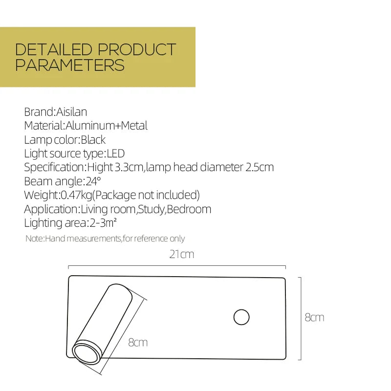 Afralia™ Adjustable LED Wall Sconce, 3W CRI 97, Touch Dimmable Switch, 3-CCT Angle