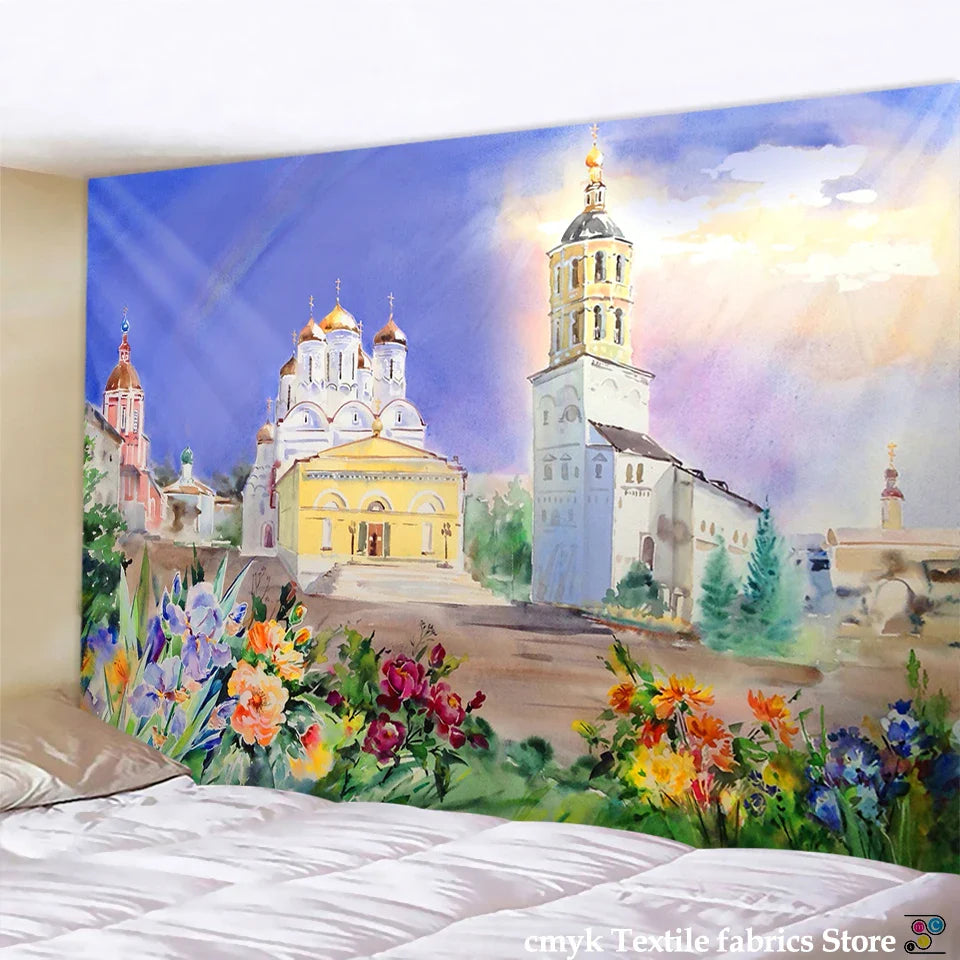 Afralia™ 3D Printed Mandala Wall Hanging Tapestry for Home Decor