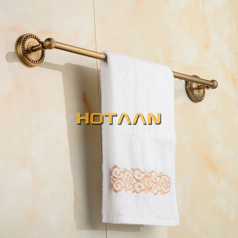Afralia™ Brass Single Towel Bar in Antique Finish for Stylish Bathroom Décor