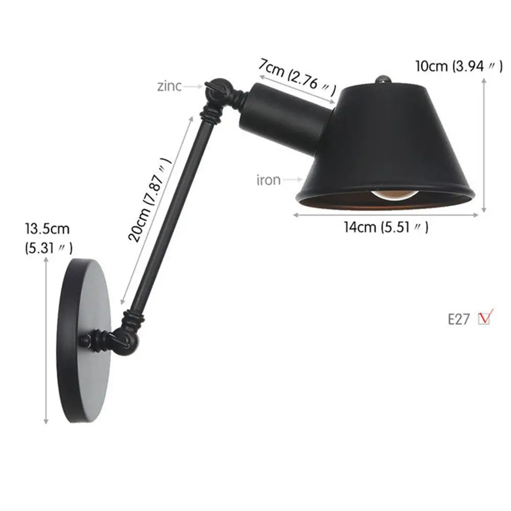 Afralia™ Rustic Warehouse Wire Wall Sconce Lamp: Industrial Retro Vintage Luminaire