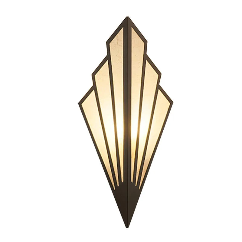 Afralia™ Fan-shaped Metal Wall Light: Modern Bedroom & Living Room Sconce in Gold or Black