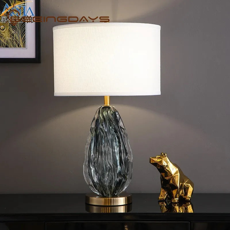 Afralia™ Crystal Table Lamp: Elegant Bedroom and Living Room Night Light