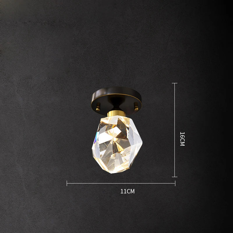 Afralia™ Crystal Copper Chandelier Lighting for Dinning Room