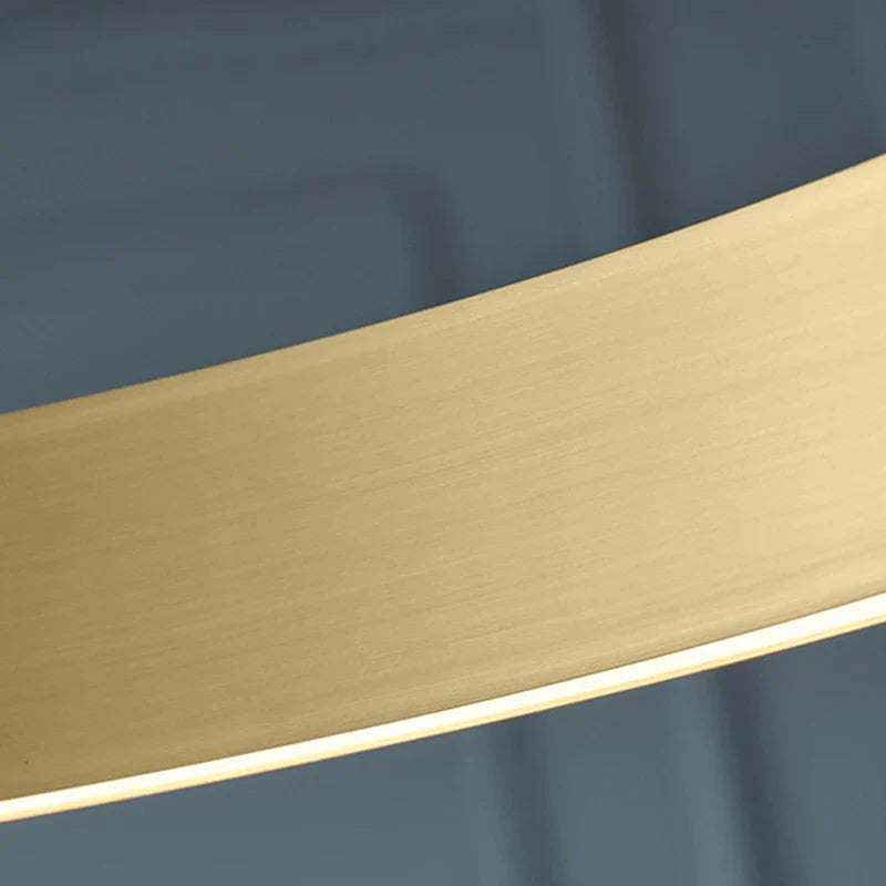 Afralia™ LED Chandelier: Round Rings Pattern, Gold, Modern Design for Living, Dining, Bedroom, Kitchen.