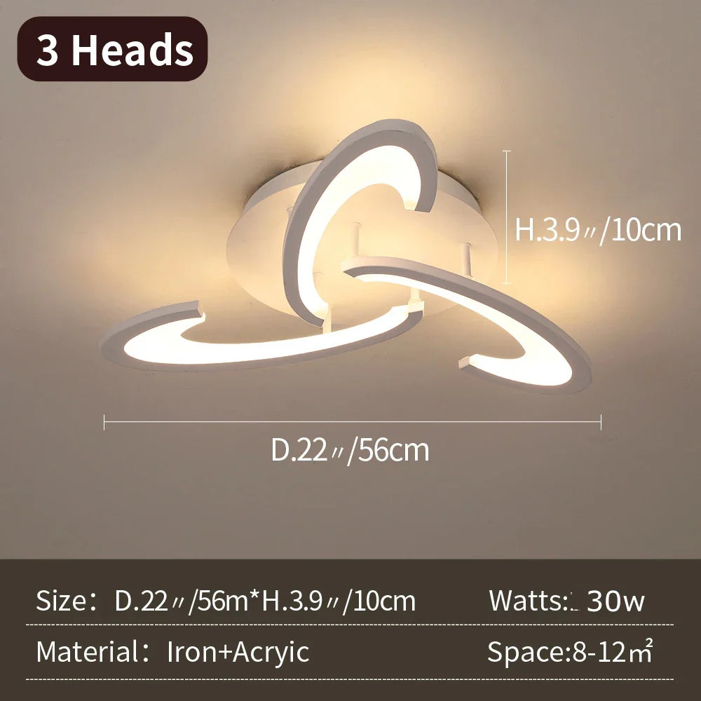 Afralia™ Modern Acrylic LED Chandelier Ceiling Light for Living Room Bedroom Decor