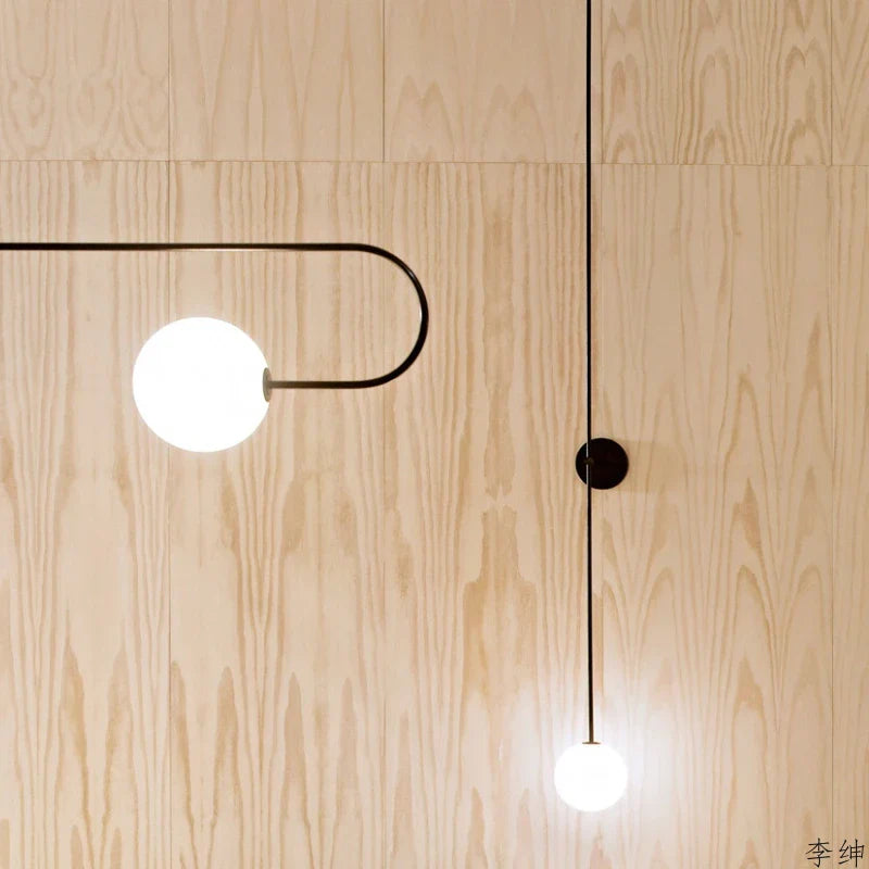 Afralia™ Glass Ball LED Wall Light - Minimalist Nordic Design