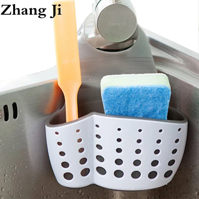 Afralia™ TPR Rubber Sink Storage Double Layer Drain Basket Sponge Rack Holder