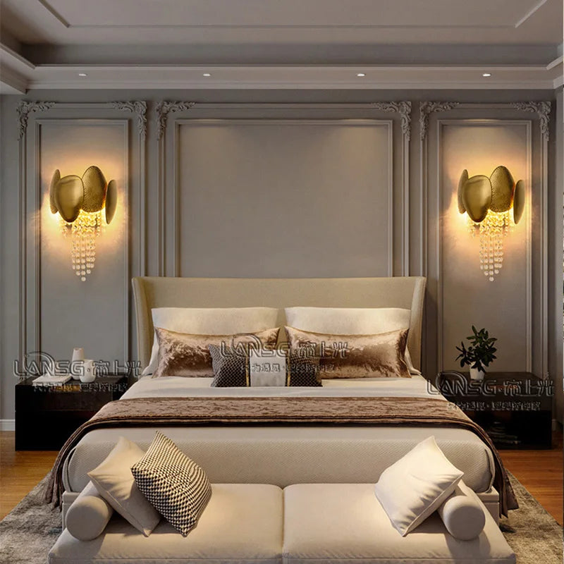 Afralia™ Crystal Wall Lamp: Modern Luxury LED Lighting for Living Room, Bedroom, and Staircase